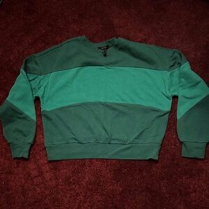 Forever 21 Green Colorblock Sweatshirt